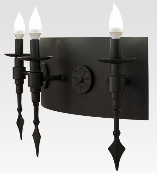 24"W Warwick 3 Lt Wall Sconce