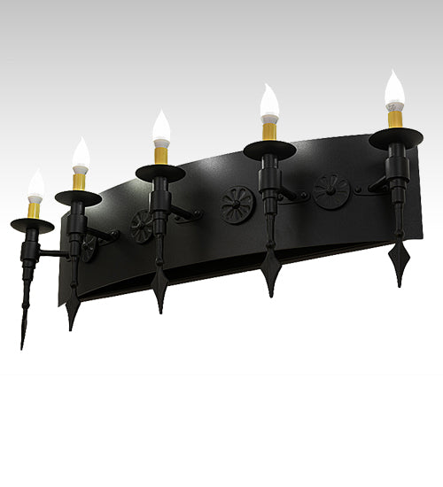 36" Wide Warwick 5 Light Wall Sconce