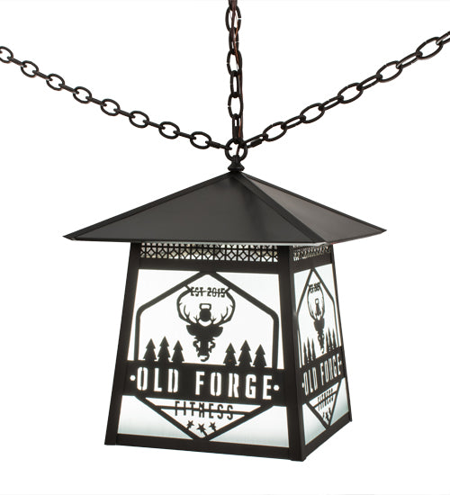 16"Sq Personalized Old Forge Fitness Pendant