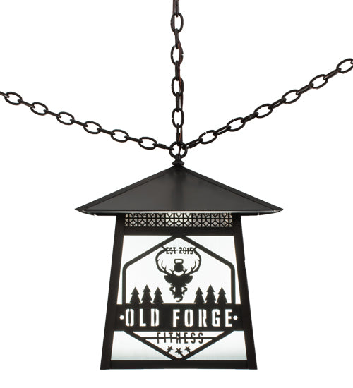 16"Sq Personalized Old Forge Fitness Pendant