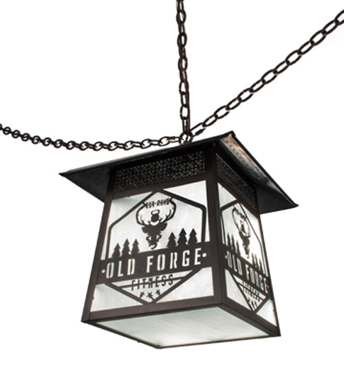 16"Sq Personalized Old Forge Fitness Pendant