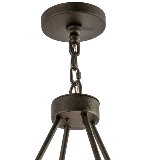 36"W Loxley Jadestone 8 Lt Chandelier