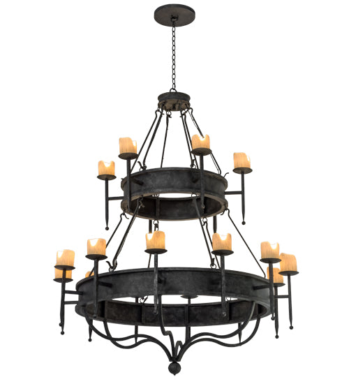 60" Wide Marta 18 Light Two Tier Chandelier