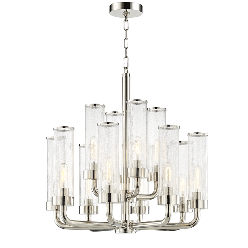 Soriano Chandelier 27" - Polished Nickel