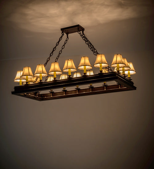 51" Long Mezek 18 Light Oblong Chandelier