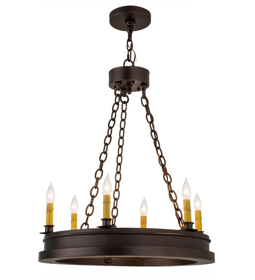 24" Wide Sullivan Ranch 6 Light Chandelier