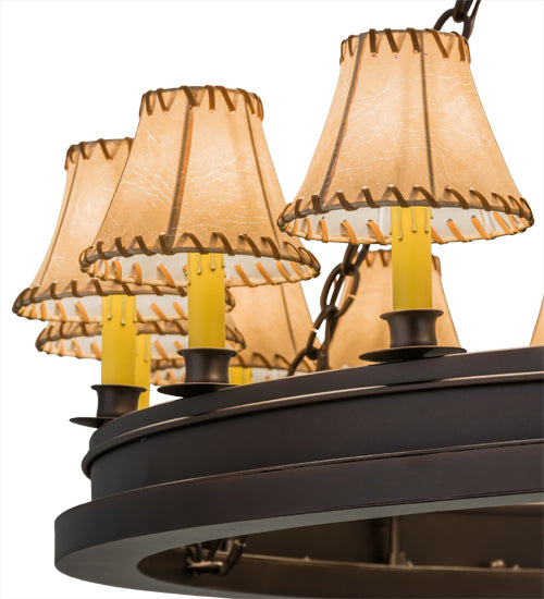 51"W Sullivan Ranch 27 Lt Two Tier Chandelier