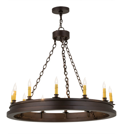 36" Wide Sullivan Ranch 12 Light Chandelier