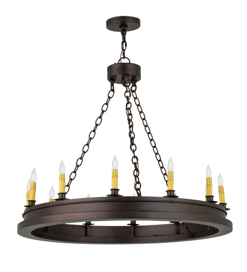 36" Wide Sullivan Ranch 12 Light Chandelier