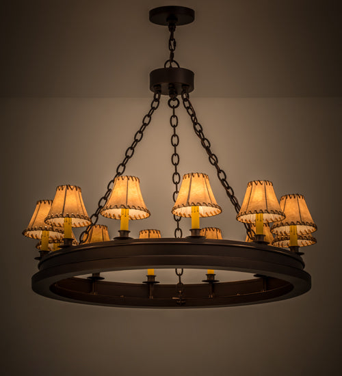 39" Wide Sullivan Ranch 12 Lt Chandelier