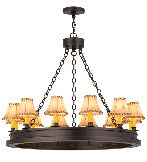 39" Wide Sullivan Ranch 12 Lt Chandelier