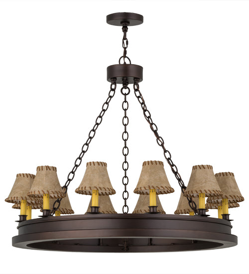 39" Wide Sullivan Ranch 12 Lt Chandelier