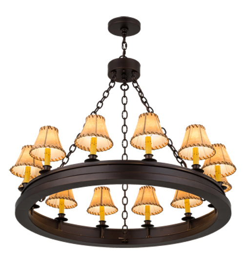 39" Wide Sullivan Ranch 12 Lt Chandelier