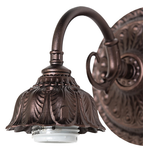 5" Wide Mahogany Bronze Wall Sconce Hardware