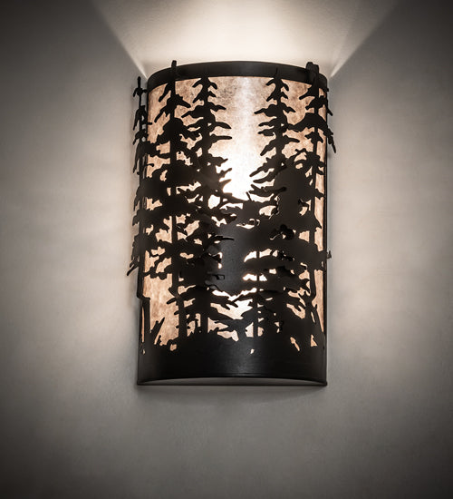 12" Wide Tall Pines Wall Sconce