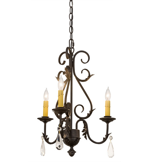 18" Wide French Elegance 3 Light Chandelier