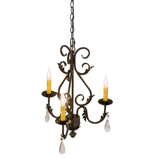 18" Wide French Elegance 3 Light Chandelier