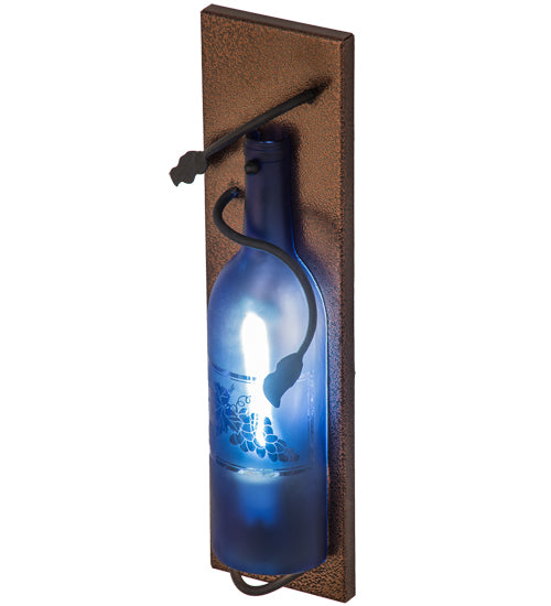 4.5"W Tuscan Vineyard Wine Bottle Wall Sconce