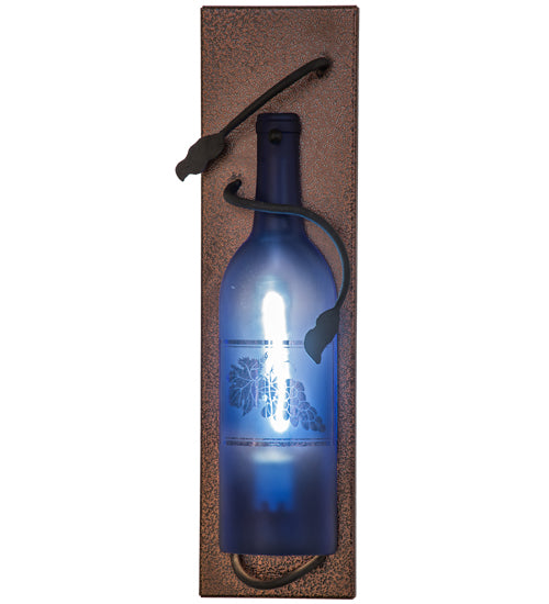 4.5"W Tuscan Vineyard Wine Bottle Wall Sconce