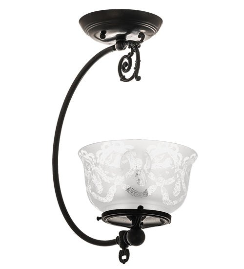 7"W Revival Gas Reproduction Semi-Flushmount