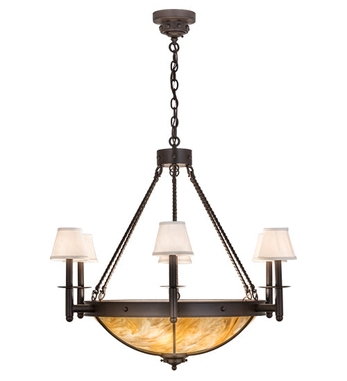 36"W Freya 6 Lt Chandelier