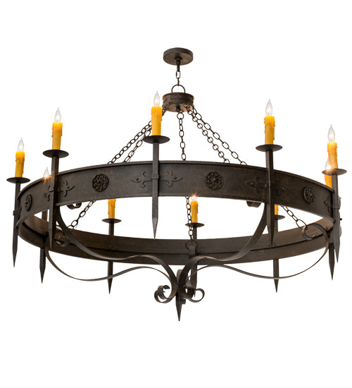 66"W Calandra 10 Lt Chandelier