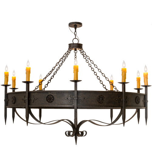 66"W Calandra 10 Lt Chandelier