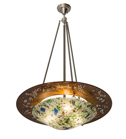 31"W Metro Fusion Super Nova Inverted Pendant