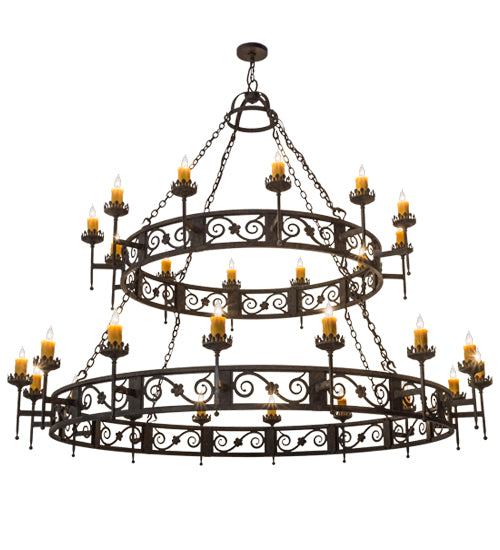 84" Wide Majella 28 Light Two Tier Chandelier