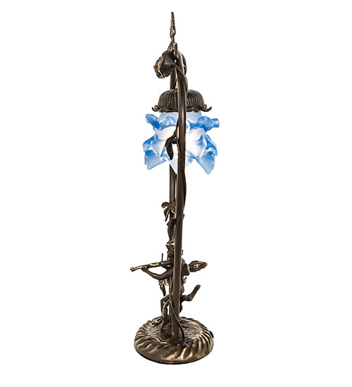 19" High Blue Cherub With Violin Mini Lamp