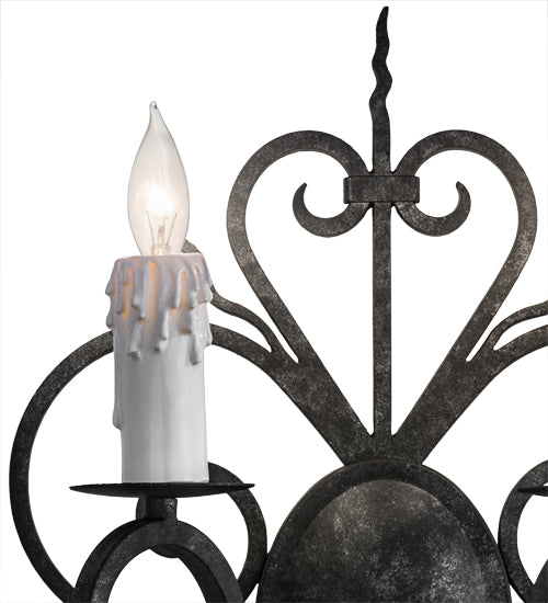 14" Wide Kenneth 2 Light Wall Sconce