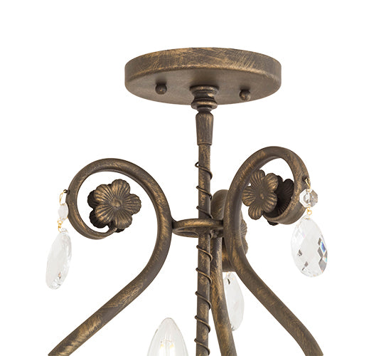 12"W Antonia 3 Lt Chandelier