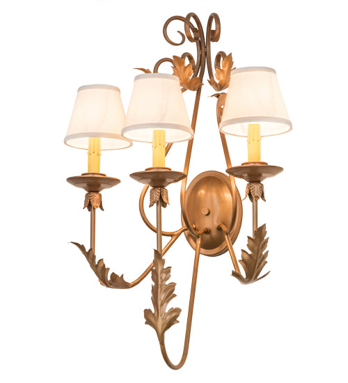 18"W French Elegance 3 Lt Wall Sconce