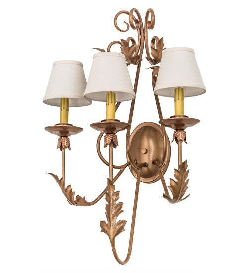 18"W French Elegance 3 Lt Wall Sconce