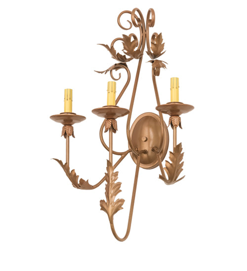 18"W French Elegance 3 Lt Wall Sconce