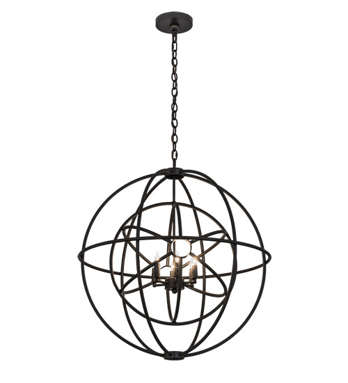 30"W Atom Enerjisi 6 Lt Chandelier