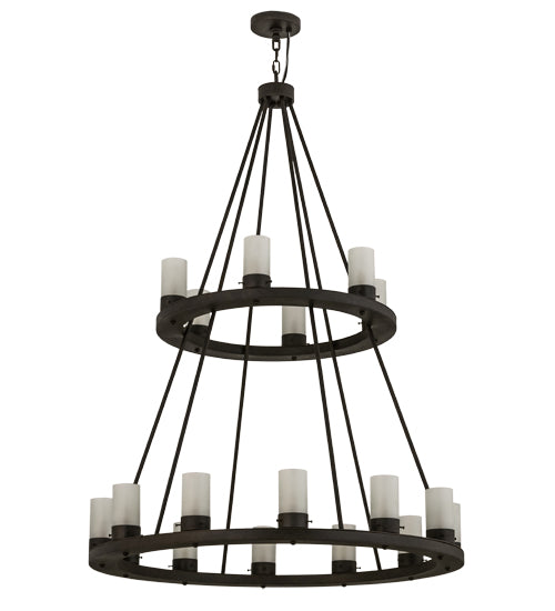 42"W Loxley 18 Lt Two Tier Chandelier