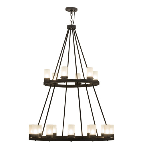 42"W Loxley 18 Lt Two Tier Chandelier