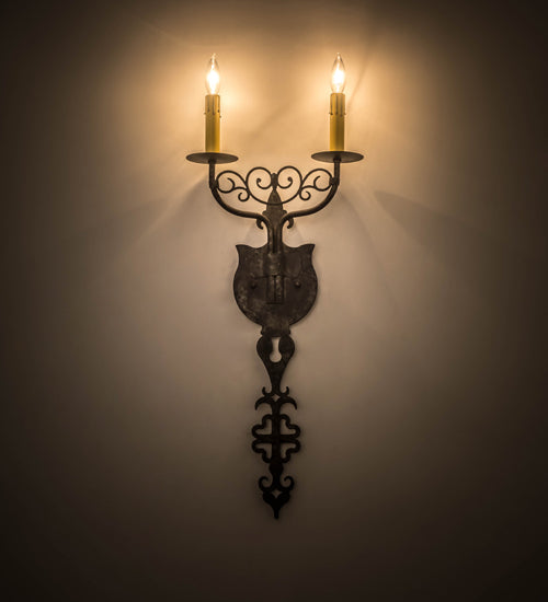 11" Wide Merano 2 Light Wall Sconce