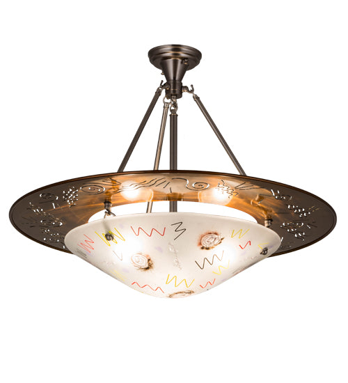 31"W Metro Fusion Super Nova Inverted Pendant