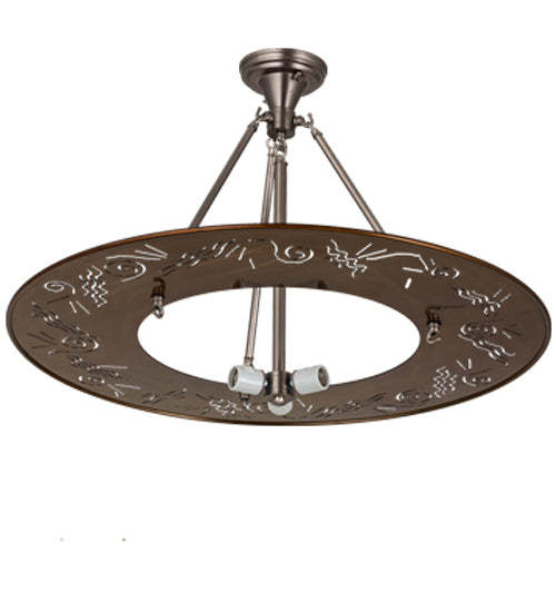 31"W Metro Fusion Super Nova Inverted Pendant