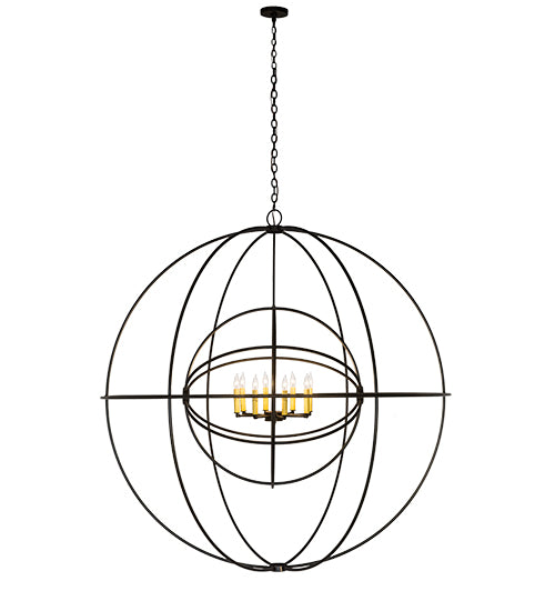 60" Wide Atom Enerjisi 8 Light Chandelier