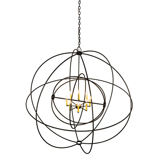 60" Wide Atom Enerjisi 8 Light Chandelier