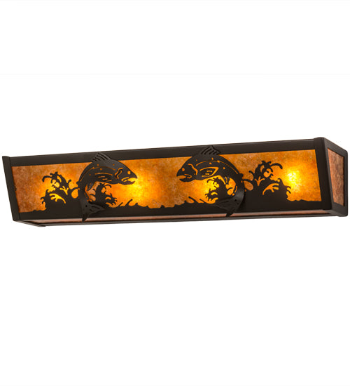 24"W Leaping Trout Vanity Light