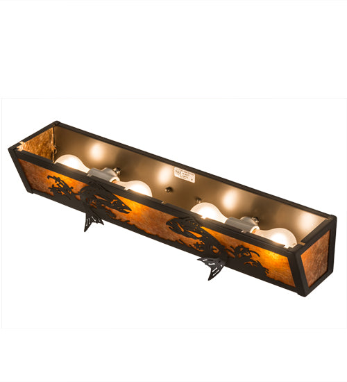 24"W Leaping Trout Vanity Light