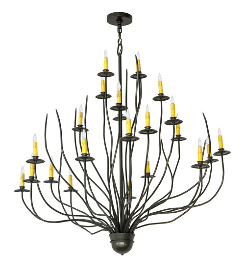 54"W Sycamore 22 Lt Chandelier