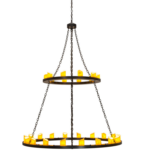 60"W Loxley 28 Lt Two Tier Chandelier