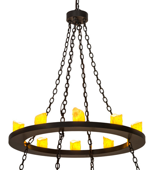 60"W Loxley 28 Lt Two Tier Chandelier