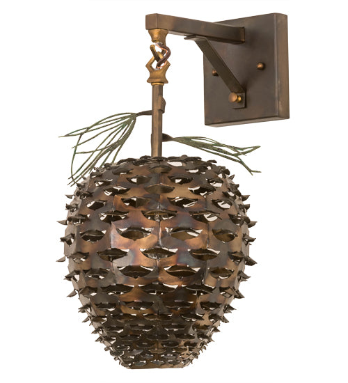 11"W Stoneycreek Pinecone Hanging Wall Sconce