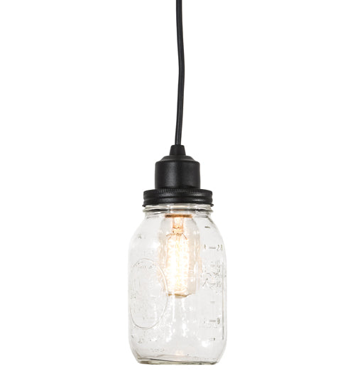 3.75" Wide Mason Jar Mini Pendant